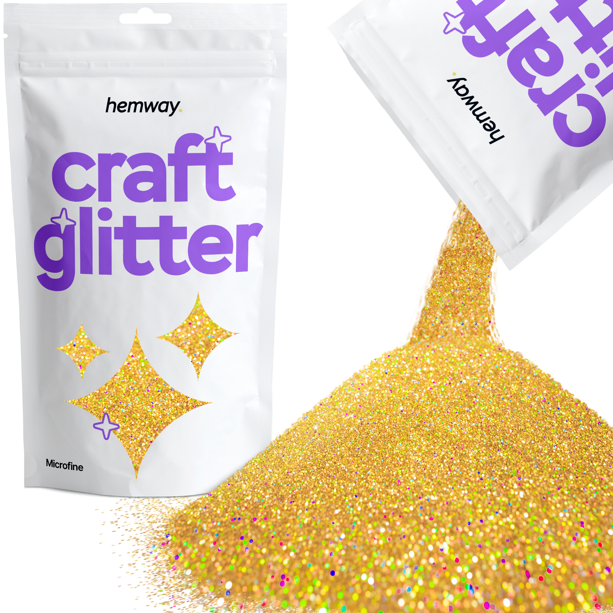 Hemway Premium Chunky Glitter Shaker 130g - Champagne Gold Metallic Flakes For Resin, Tumblers, Crafts & Festival Makeup - View #8
